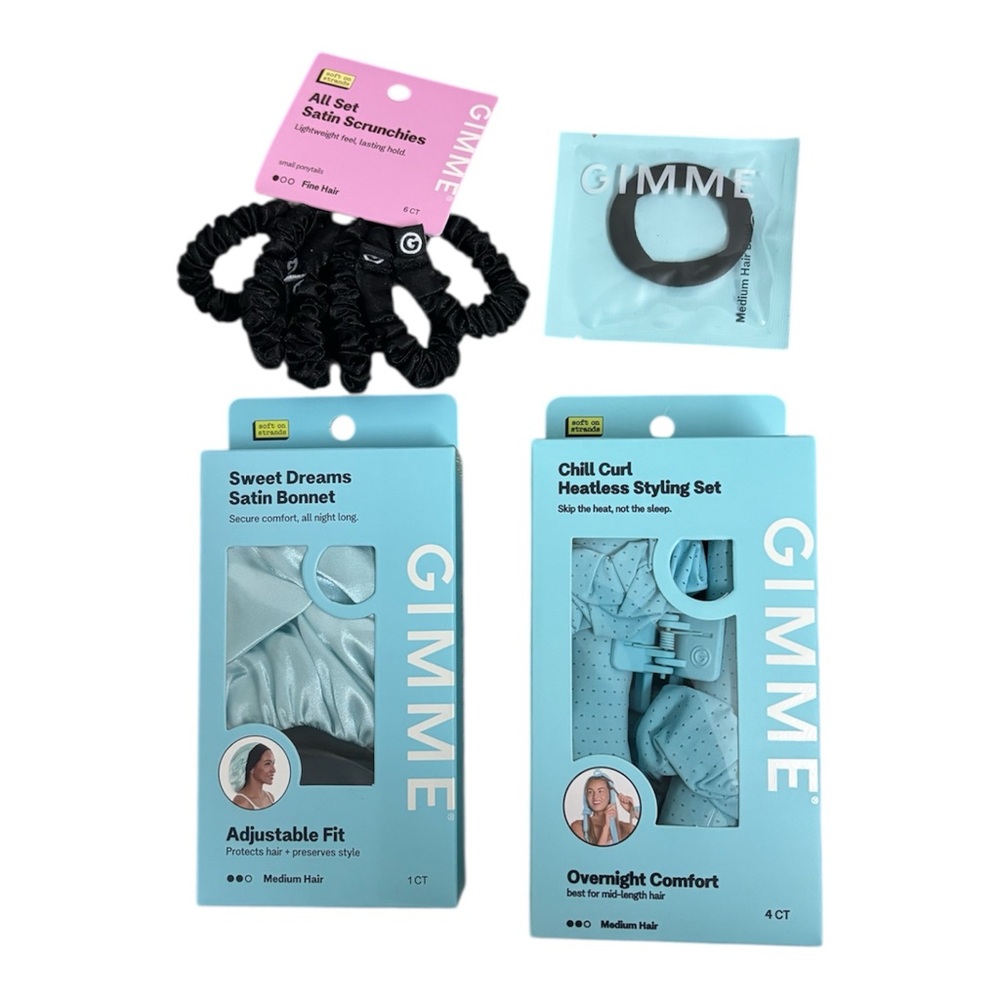 NEW GIMME Chill Curl Heatless Styling & Satin Bonnet - Medium Hair